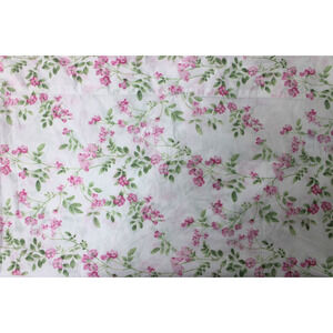 Laura Ashley FAWNA Pillow 2 Case Shams Standard Pink Rosebud Floral Cottage Chic